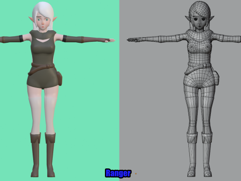 Fantasy Hero Pack1 3D-Modell