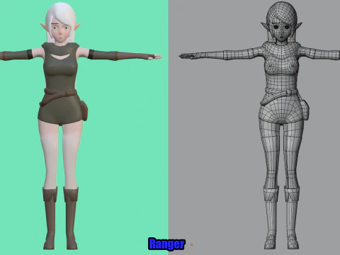 Fantasy Hero Pack1 3D Model