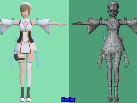 Fantasy Hero Pack1 3D Model