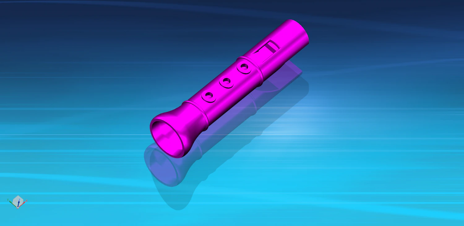 Flute 3D Model .c4d .max .obj .3ds .fbx .stl .blend 
