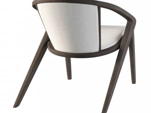Solid wood lounge chair 3D Model