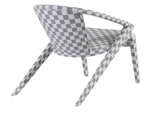 Solid wood lounge chair 3Dモデル