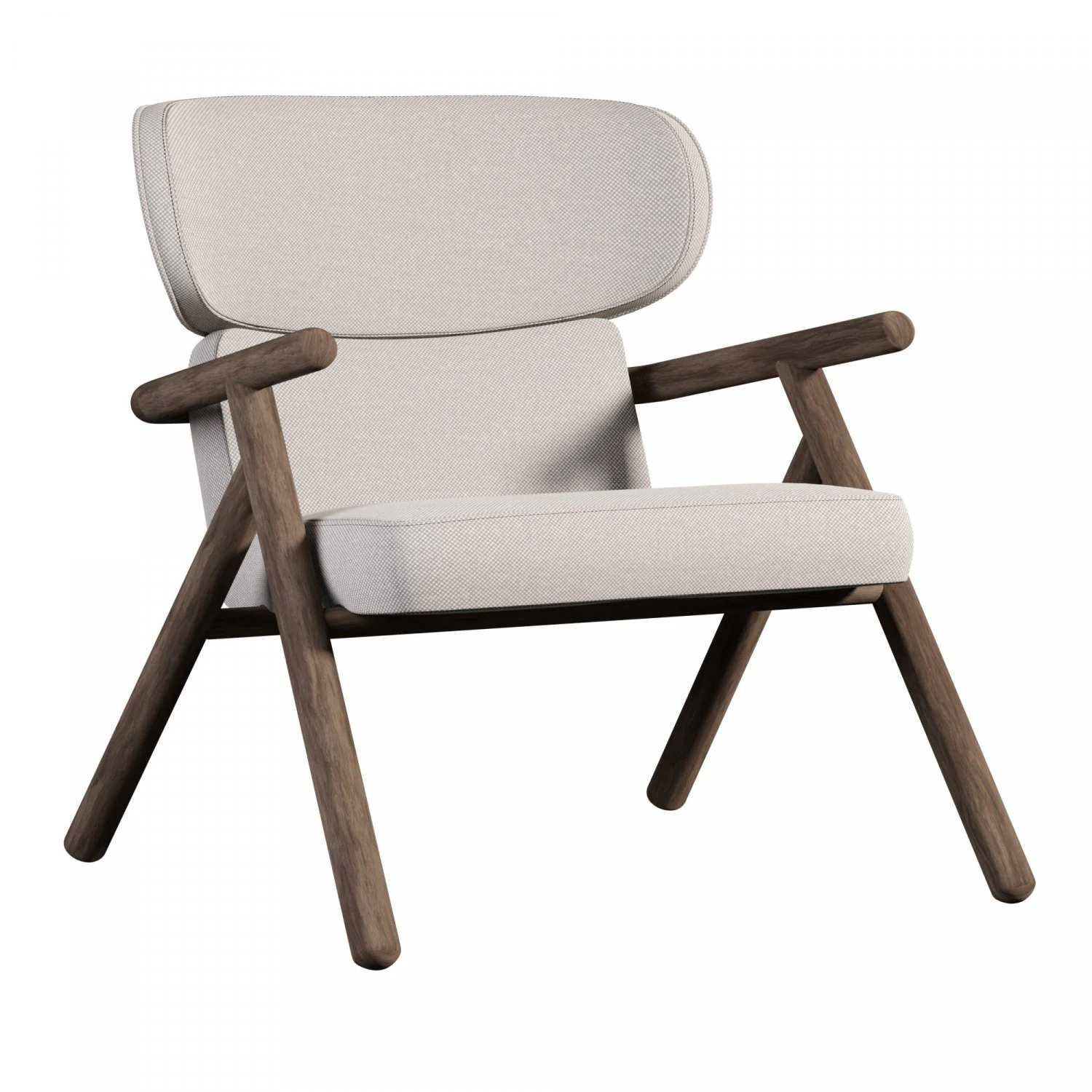 Sole Scandinavian Styled Armchair 3D Model .c4d .max .obj .3ds .fbx .stl .blend