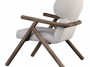 Sole Scandinavian Styled Armchair 3D Model