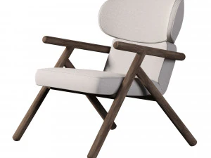 Sole Scandinavian Styled Armchair 3D Model