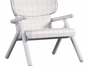 Sole Scandinavian Styled Armchair 3D Model