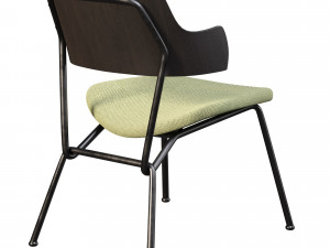 STRAIN Plywood Chair with integrated cushion 3D Model