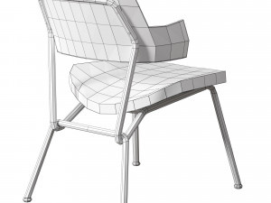 STRAIN Plywood Chair with integrated cushion 3D Model