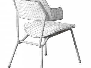 STRAIN Plywood Chair with integrated cushion 3D Model