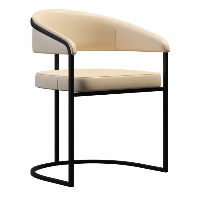Zena Boucle Dining Chair Modello 3D .c4d .max .obj .3ds .fbx .stl .blend 