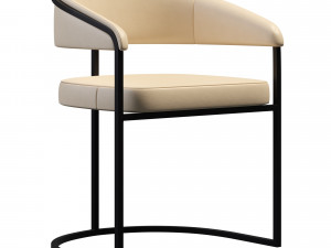 Zena Boucle Dining Chair 3D 模型