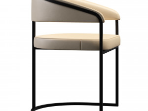 Zena Boucle Dining Chair Modello 3D