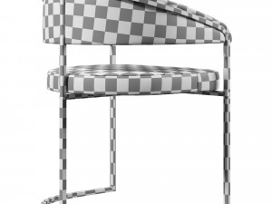 Zena Boucle Dining Chair Modello 3D