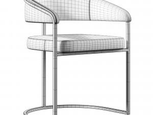 Zena Boucle Dining Chair Modello 3D