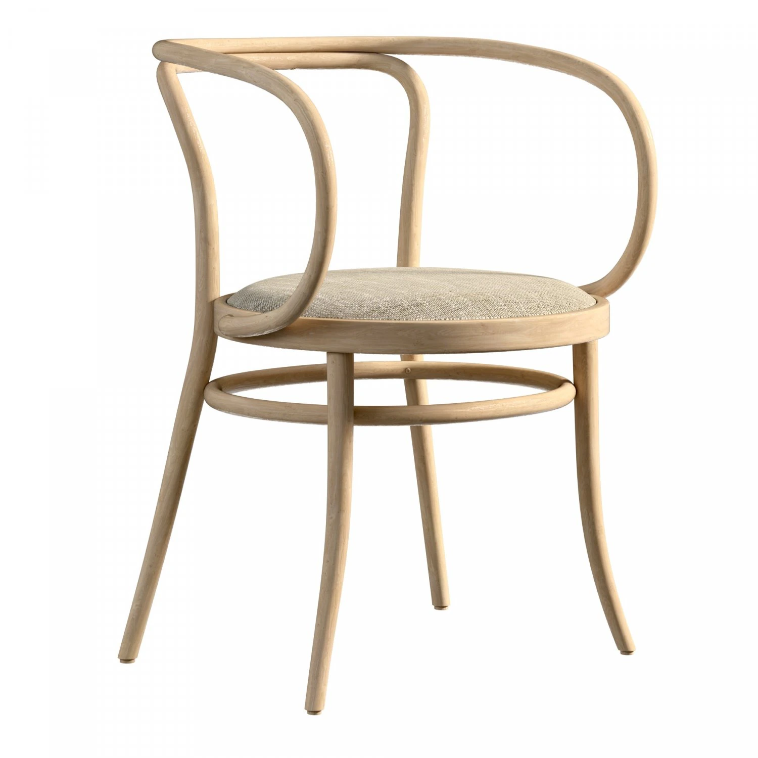 Thonet Padded Chair 3D Model .c4d .max .obj .3ds .fbx .stl .blend 