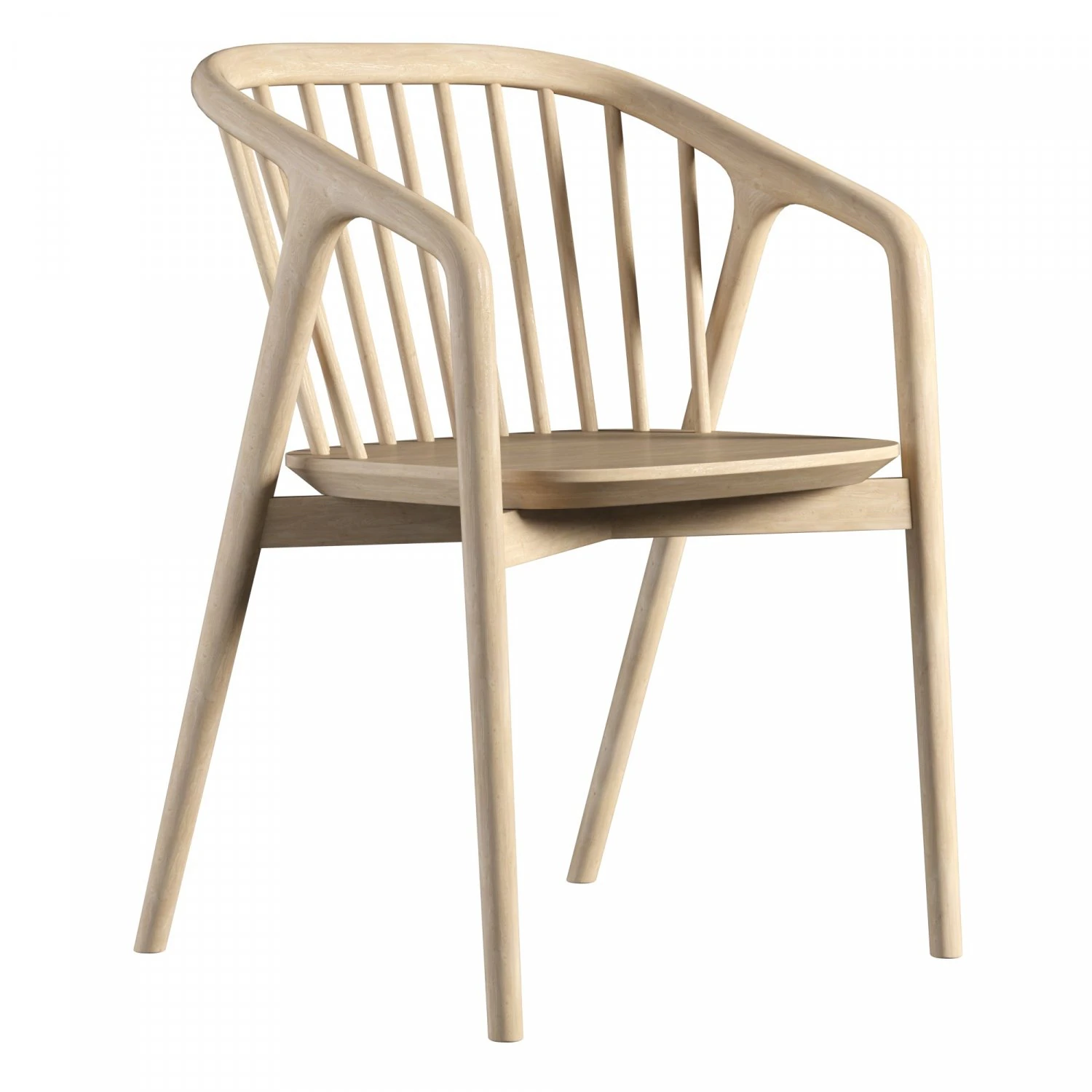 Tacoma Carver Dining Chair 3D Model .c4d .max .obj .3ds .fbx .stl .blend 