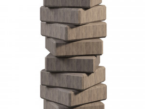 Teorema Sectional wooden chest of drawers Modello 3D
