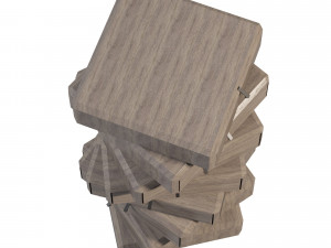 Teorema Sectional wooden chest of drawers Modello 3D