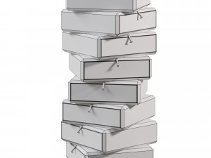 Teorema Sectional wooden chest of drawers Modello 3D