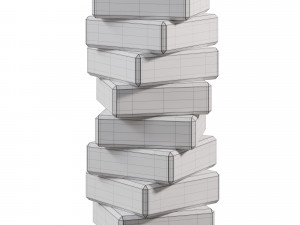 Teorema Sectional wooden chest of drawers Modello 3D