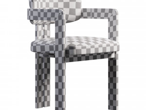 Curved Walnut Chair 3D Model
