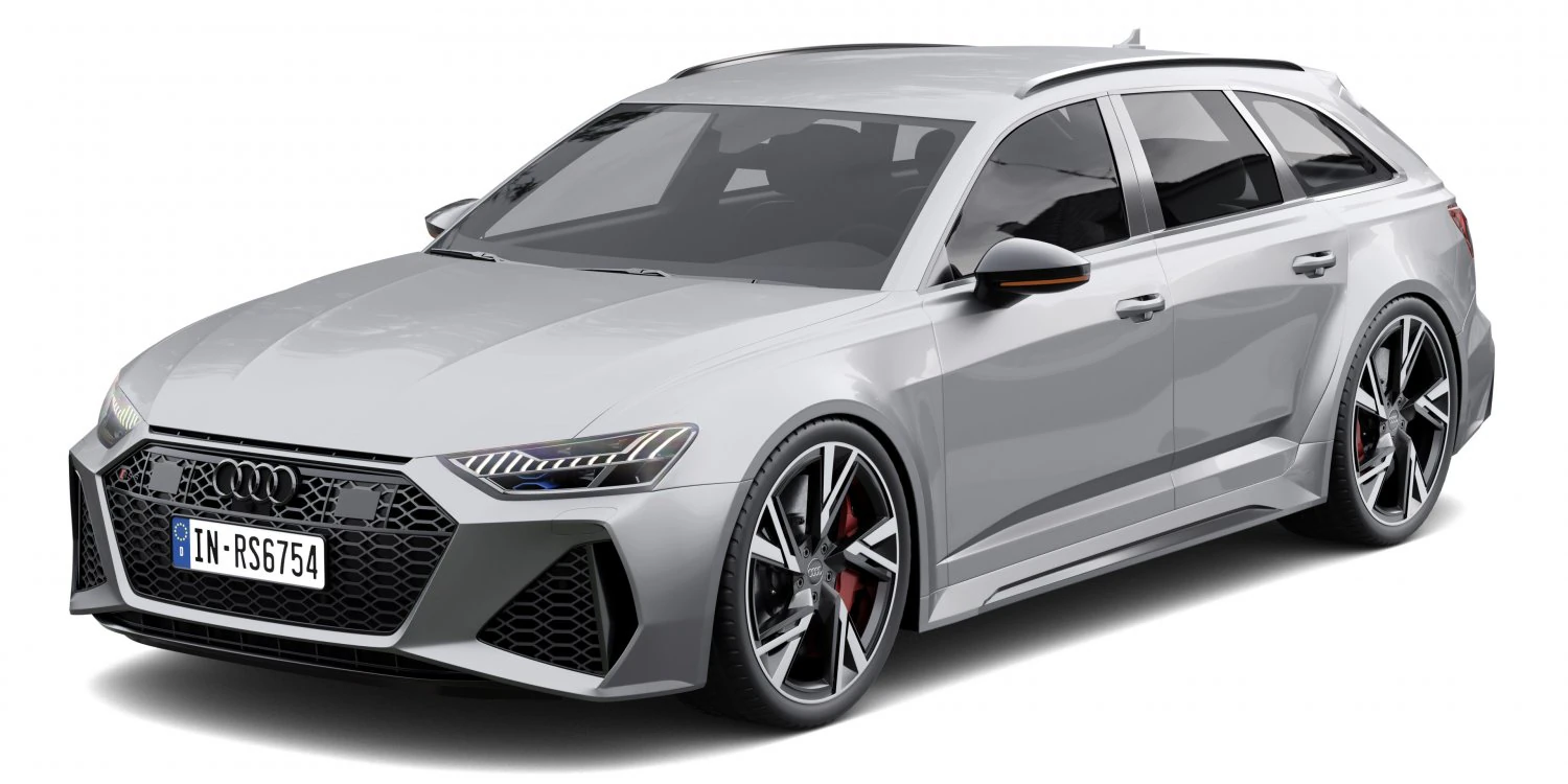 Audi RS6 Avant 3D Model .c4d .max .obj .3ds .fbx .stl .blend 