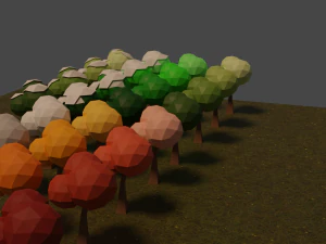 Low Poly Tree Asset 3D Model