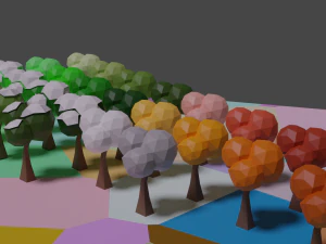 Low Poly Tree Asset 3D Model