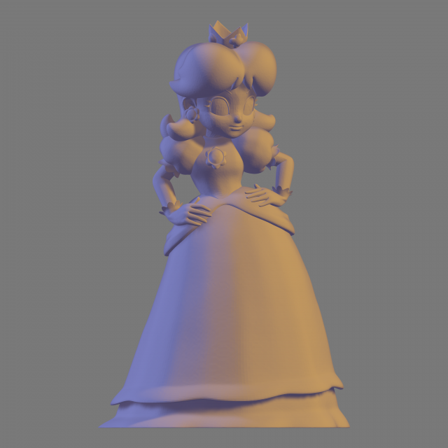 Daisy 3D Baskı Modeli .c4d .max .obj .3ds .fbx .stl .blend 