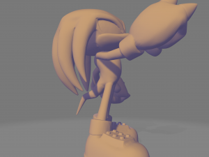 Sonic tails amy and knuckles Model do druku 3D