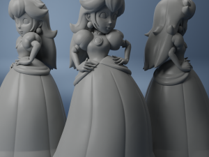 Princess peach 3Dプリントモデル