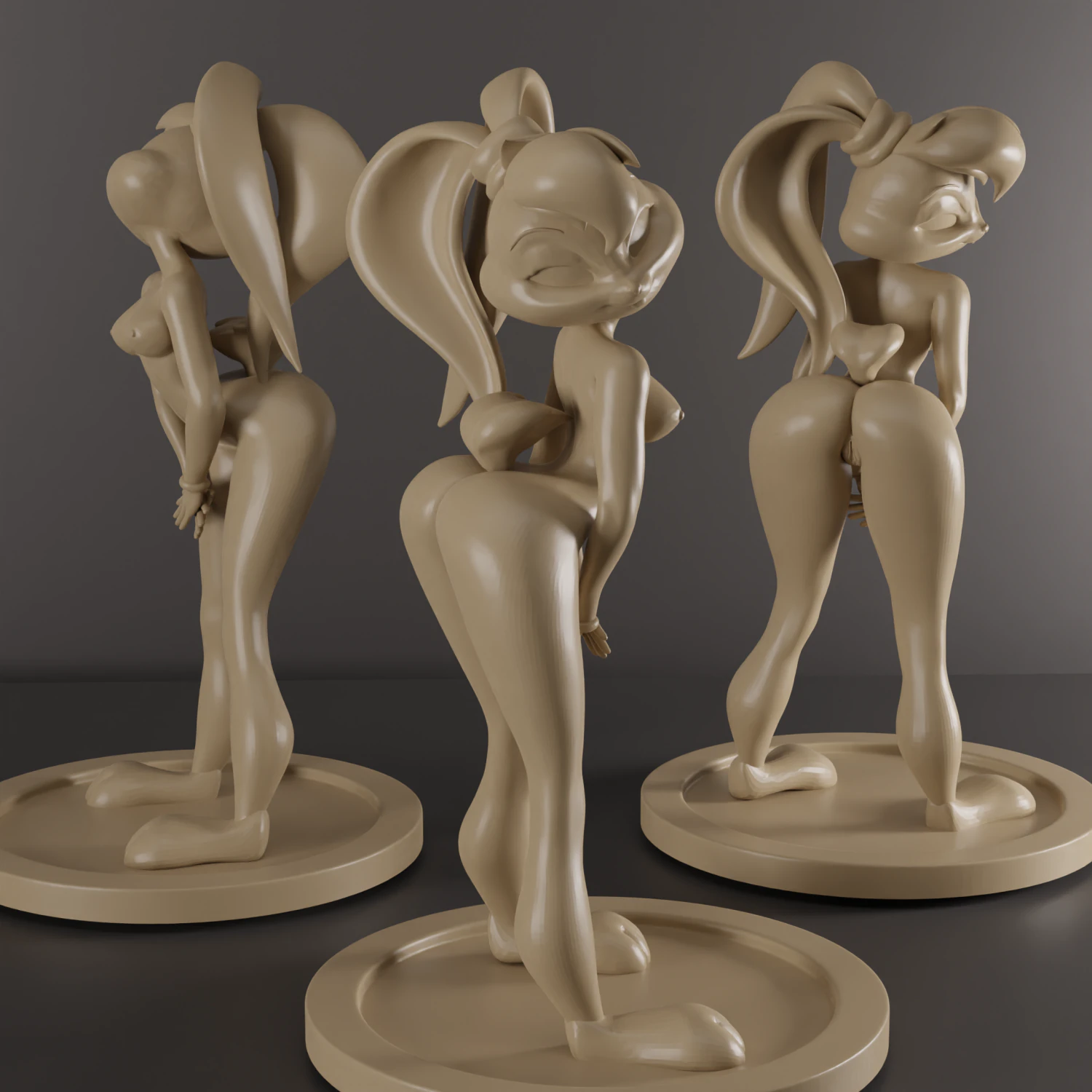 Lola Bunny 3D Print Model .c4d .max .obj .3ds .fbx .stl .blend 