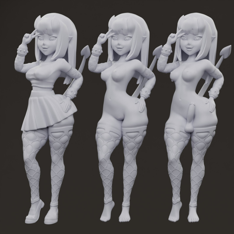 Succubus Meru 18 3D Baskı Modeli .c4d .max .obj .3ds .fbx .stl .blend