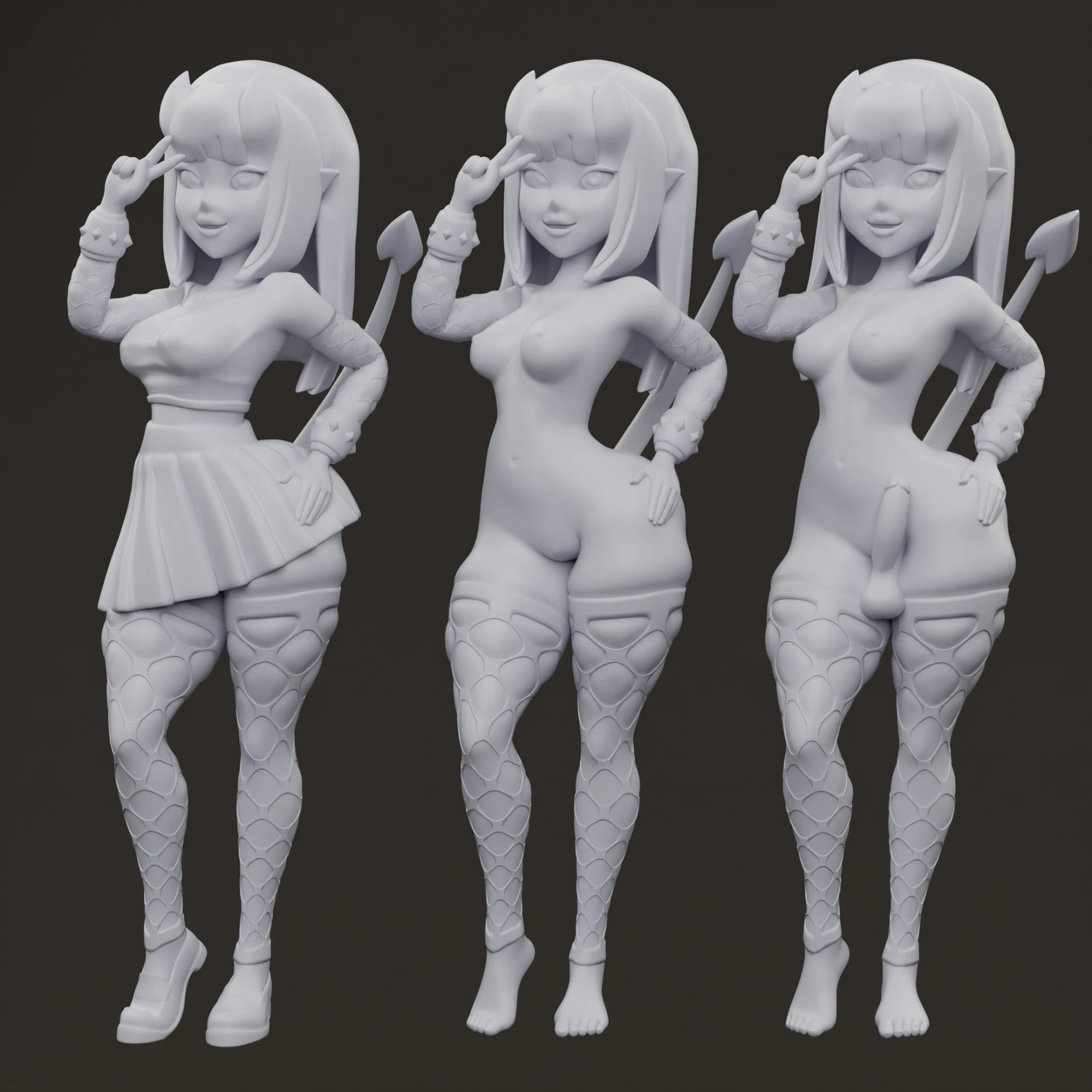 Meru the succubus 18 3D Print Model .c4d .max .obj .3ds .fbx .stl .blend 
