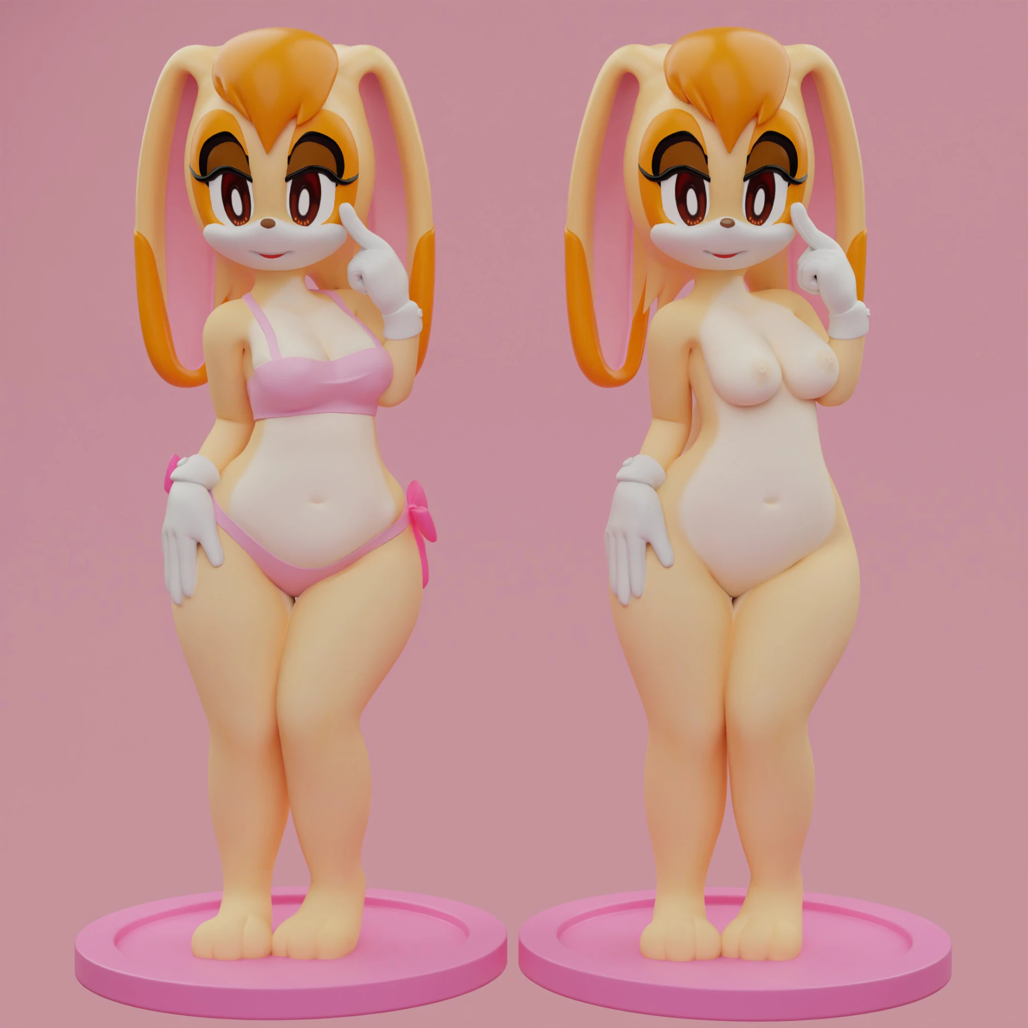 Vanilla the rabbit bikini 3D Print Model .c4d .max .obj .3ds .fbx .stl .blend