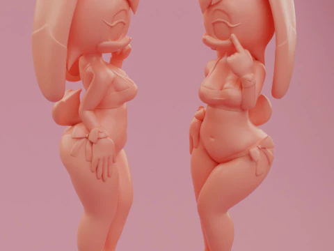 Vanilla the rabbit bikini 3D Print Model