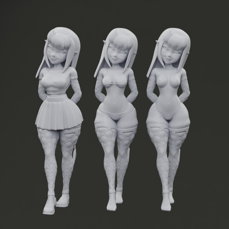 Succubus Meru 19 3D Baskı Modeli .c4d .max .obj .3ds .fbx .stl .blend