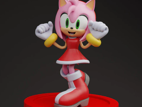 Amy stand auf 3D Druckmodell