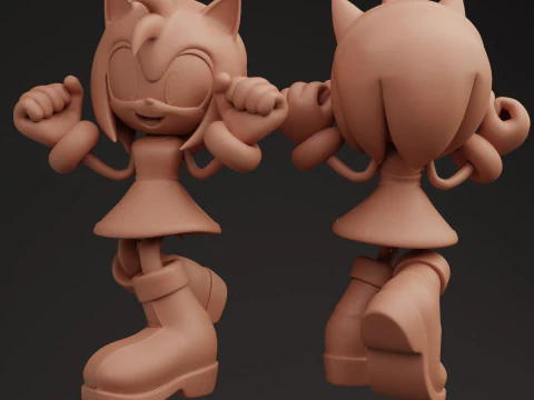 Amy rose 3D Print Model