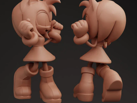 Amy rose 3D Print Model