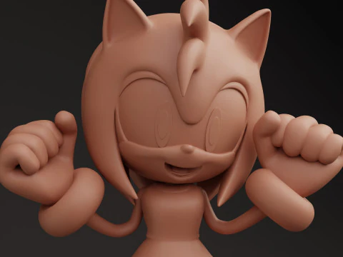 Amy rose 3D Print Model