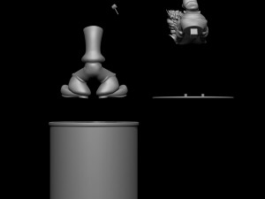 POPEYE 3D MODEL FIGURE AND CAN 3D Baskı Modeli