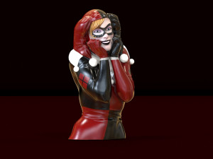 Harley Quinn bust model for print 3Dプリントモデル