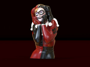 Harley Quinn bust model for print 3Dプリントモデル