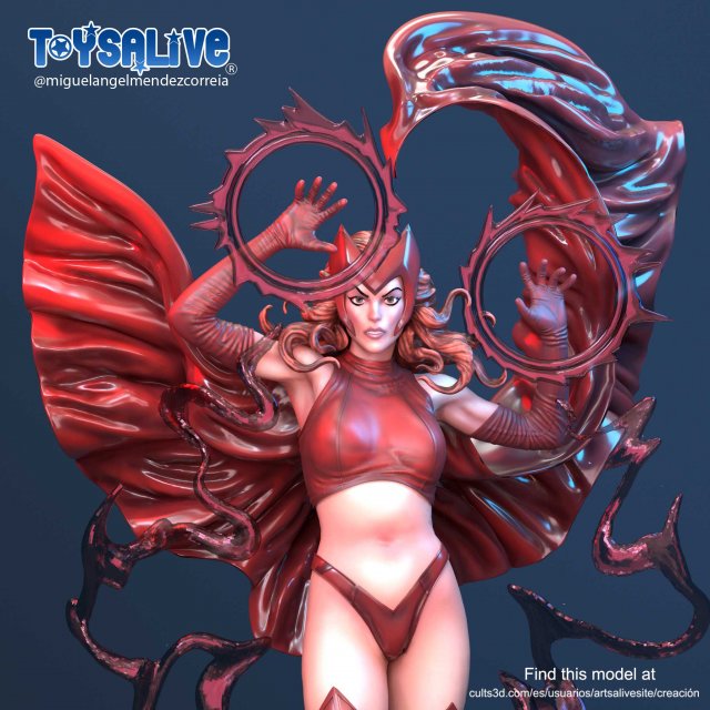 Scarlet Witch for Print 3D 打印模型 .c4d .max .obj .3ds .fbx .stl .blend 