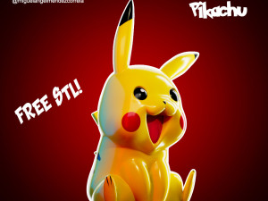 Pikachu stl free 3Dプリントモデル