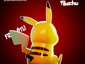Pikachu stl free 3Dプリントモデル