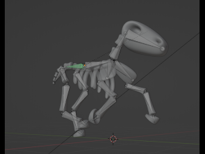 Skeleton of animated chibi horse Model 3D