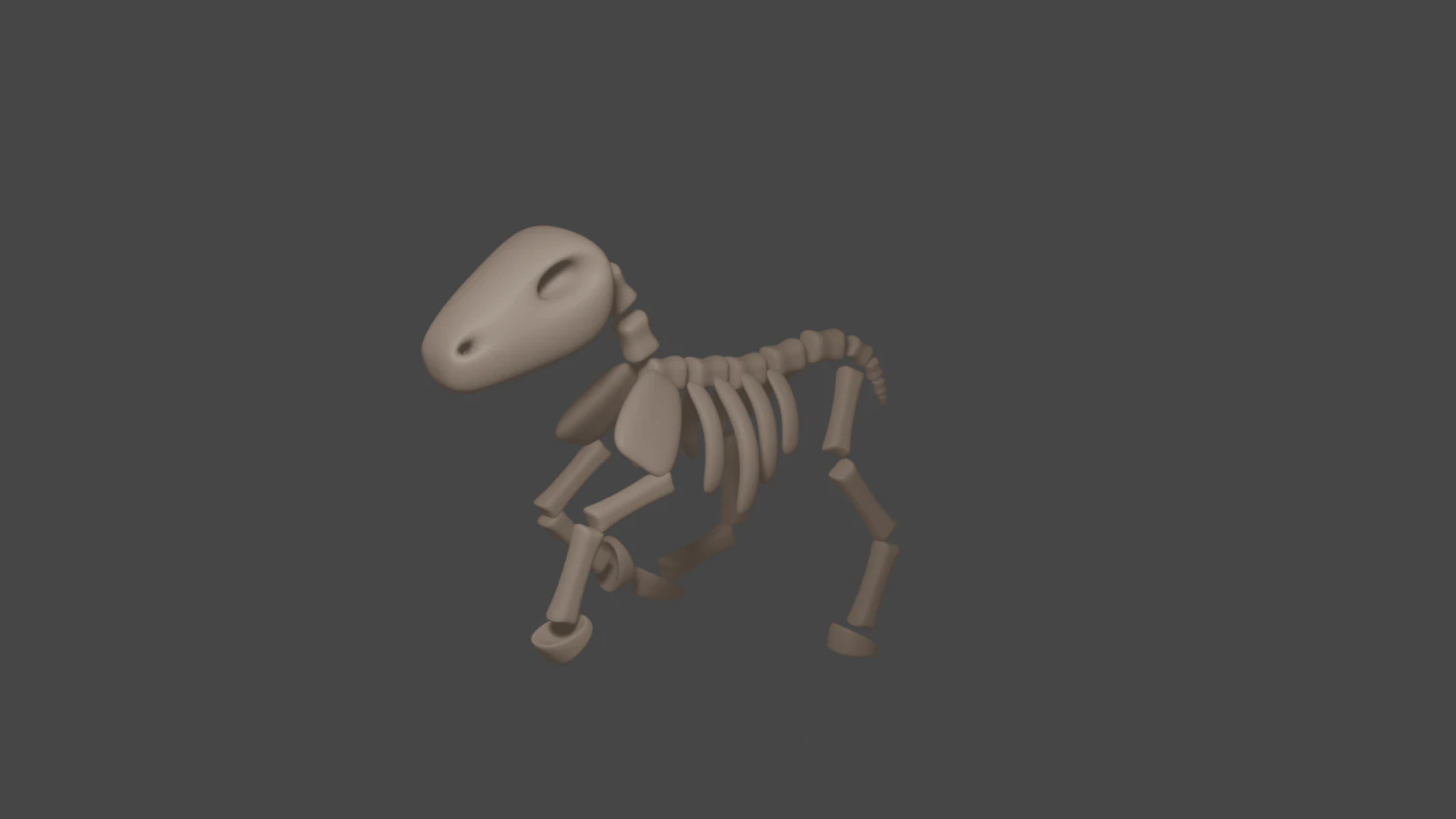 Skeleton of animated chibi horse 3D Model .c4d .max .obj .3ds .fbx .stl .blend
