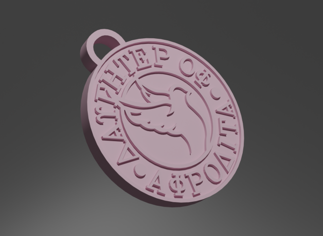Key ring 1 daughters of the gods 3D 프린트 모델 .c4d .max .obj .3ds .fbx .stl .blend 